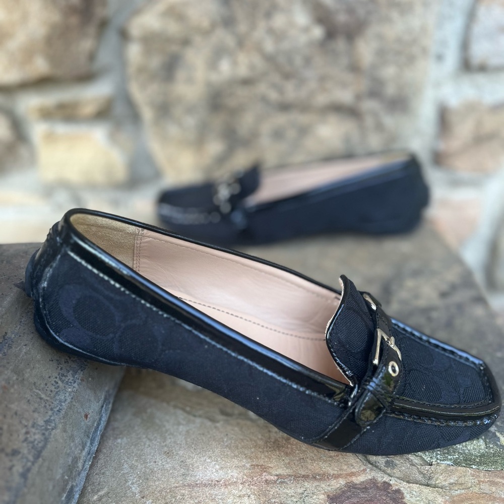 VINTAGE…Coach Black Signature Canvas Horsebit Loafers/NEVER WORN in ORIGINAL BOX - Picture 11 of 17